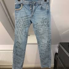 Gucci Graffiti Jeans Size 30 Waist Would Fit 32 Depop
