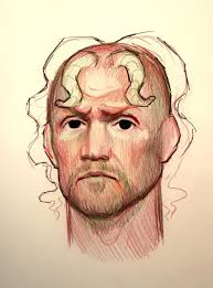 Got stoned and Kotex freaked me out The face haunted me… so I drew it.