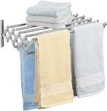 Shop with afterpay on eligible items. Amazon Com Ogrmar Stainless Steel Space Saving Towel Rack Wall Mounted Retractable Huge Capacity Drying Rack For Hanging Towels Home Kitchen