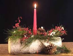 Diy Inspiration Yule Log Received A Handmade Pair Of Candleholders Similar To This As A Gi Christmas Candle Decorations Christmas Yule Log Yule Decorations