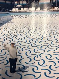 David Hockney With His Pool Mural Roosevelt Hotel Los Angeles David Hockney Pool David Hockney Paintings David Hockney