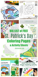 Shamrocks, word search, bingo, leprechauns and more! Free Printable St Patrick S Day Coloring Pages Activity Sheets About A Mom