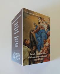 Pagellina per l'imposizione dello Scapolare – La Madonna del Carmine