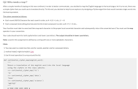 How to use single letters to hey i currently have this code. Solved Q2 Who Needs A Map After A Couple Months Of Sta Chegg Com