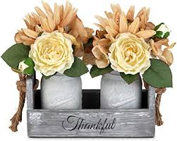 Who says farmhouse decorating is just for adults? Amazon Com Gbtroo Mason Jar Table Centerpiece With Flower Rustic Farmhouse Kitchen Table Decor Centerpiece For Home Coffee Table Dining Room Living Room Kitchen White Medium Home Improvement