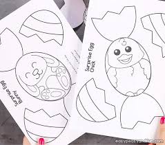 Use the eggs as fun coloring pages or decorate them by gluing various materials like paper, stickers, buttons or washi tape. Surprise Easter Eggs Craft Easy Peasy And Fun