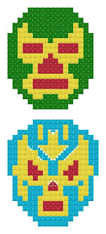 Cross stitch is making a comeback among modern makers and crafters. Mini Lucha Libre Masks Free Cross Stitch Pattern Stitchnmomma