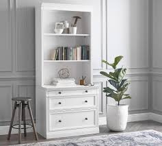 Custom bookcases, unfinished or finished, with custom sizes vintage and fluted bookcases with doors have a hardware option with a choice of wood, pewter, antique brass, or brushed nickel knobs. Livingston 35 X 81 Bookcase Pottery Barn