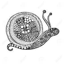 Visit dltk's insects crafts and printables. Vector Illustration Of Doodle Black And White Snail Coloring Royalty Free Cliparts Vectors And Stock Illustration Image 120658669
