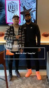 Odell Beckham Jr Nike Air Fear Of God 1 Orange Pulse Odell Beckham Jr Beckham Jr Odell Beckham Jr Nike