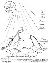 1st Commandment Coloring Page No Other Gods Before Me Coloring Pages Children S Ministry Worksheets For Kids