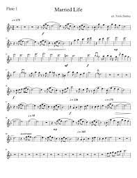 Print And Download Married Life My Interpretation Of Travis Stanley S Flute Quartet For Married Life Chan Flute Sheet Music Sheet Music Clarinet Sheet Music