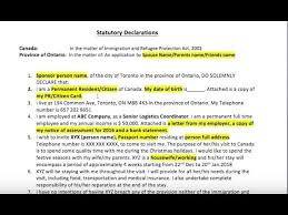 Dear sir, we hope everything is fine at your end. Statutory Declaration Canada Sample Letter For Canada Visa Youtube