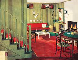 Retro Style 1950s Basement 1950s Decor Vintage House Retro Home