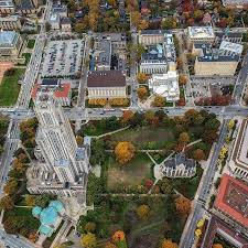 An Aerial Of Pitt S Campus In The Fall As The Leaves In The Pittsburgh Region Always Put On A Beautiful Show Aerial Paris Skyline City Photo