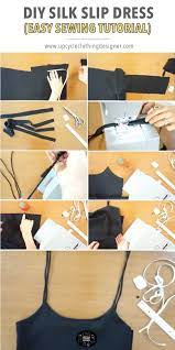The diy clothing tutorial teaches you how to make a dress without a pattern. Diy Silk Slip Dress Fashion Wanderer