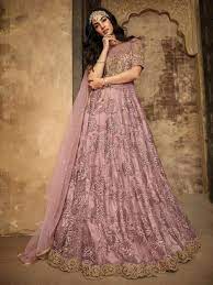 This georgette fabric has embroidery work all over the outfit. Light Pink Floral Embroidered Party Wear Anarkali Suit