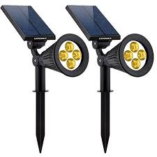 Outdoor Decor Urpower Solar Lights 2in1 Solar Powered 4 Led Adjustable Spotlight Wall Light Lan Solar Led Lights Outdoor Solar Lights Best Outdoor Solar Lights