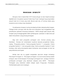 Kertas kerja kedai gunting rambut. Rp Bakery