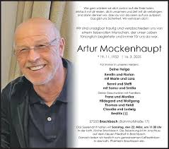 Traueranzeigen von Artur Mockenhaupt