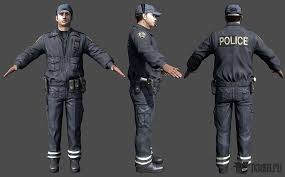 Police From Bf3 Personazhi Arhiv Fajlov Pack 3d Models 3d Model Character Police Low Poly Models