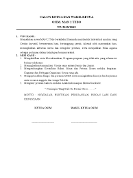 Visi misi dan motto osis. Visi Misi Osis Man 2