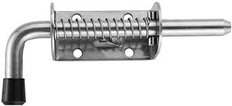 amazon com jqk spring loaded latch pin 304 stainless steel barrel bolt thickened 2mm door lock 5 inch brushed finished steel barrel diy home repair latches