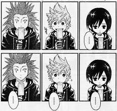 Kingdom Hearts 358 2 Days Photo Axel Roxas And Xion Kingdom Hearts 358 2 Days Manga Xion Kingdom Hearts Kingdom Hearts Kingdom Hearts Funny