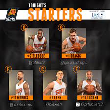 The phoenix suns compete in the nba as a part of the pacific division in the western conference. Phoenix Suns On Twitter Here Is Your Iasishealthcare Sunsvsmavs Starting Lineup Http T Co Sqnrqwbnoa