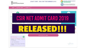 Candidates who have appeared for the csir net 2020 examination can check the result by visiting the official website. Csir Net Admit Card 2019 Released On On Csirnet Nta Nic In