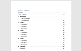 Go to the perrla ribbon tab · click table of contents · click add table of contents this will create the table of contents section in your paper. Example For Table Of Contents