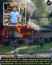 Unknown - Ramir Parker, a 12-year-old boy from Virginia, showed incredible bravery when he saved his family from a serious fire. While talking with his grandmother upstairs, Ramir noticed smoke coming from