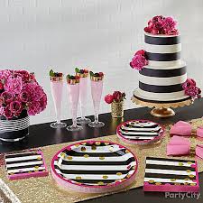 Black And Gold Backdrop Party City Pink Black And Gold Table Setting Idea Party City Party City Pink Party Decorations Pink Graduation Party Pink Gold Party