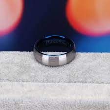 Mens Tungsten Carbide Wedding Bands With Blue Two Tone Brushed Mens Wedding Bands Tungsten Carbide Tungsten Carbide Wedding Bands Tungsten Engagement Rings