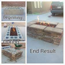Easyfirepits Com Create Your Own Fire Pit With T36ck Deluxe Gas Kit And Some Concrete And Stack Stone Outdoor Fire Table Fire Pit Backyard Backyard Fire