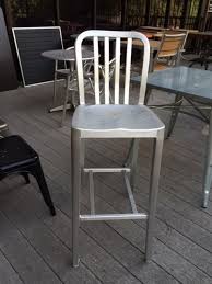 Indoor Outdoor Brushed Aluminum Jailhouse Bar Stool Aa801b Commercial Resta Bar Stools Outdoor Bar Stools Outdoor Stools