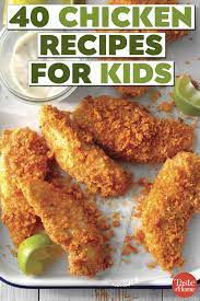40 Chicken Recipes Your Kids Will Actually Eat Chicken Recipes For Kids Kids Meals Easy Chicken Recipes