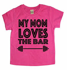 My Mom Loves The Bar Workout Shirt Workout Tank Barbell Shirt Fit Mom Fitness Mommy Strong Not Skinny Kids Shirt Weightlifting Shirt