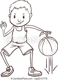 Check spelling or type a new query. A Simple Sketch Of A Basketball Player Illustration Of A Simple Sketch Of A Basketball Player On A White Background Canstock