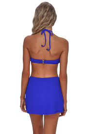 Pacifica Vivid Blue Rib Cove Mini Skirt Cover-Up L / Vivid / 487B