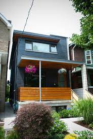 Like The Use Of Wood To Add Warmth Think This Could Work With Screen Too Would Need To Ensure That There Modern Front Porches Porch Design Front Porch Design