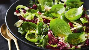 Maybe you would like to learn more about one of these? Recipes Brussels Sprout Salad Roast Kumara With Horopito Mayo And Cauliflower Mustard Puree Stuff Co Nz Sprouts Salad Brussel Sprouts Brussel Sprout Salad