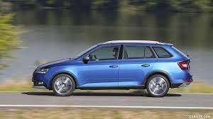 The front end got more angry headlights, a new grille, and new bumper. 2019 Skoda Fabia Combi Scoutline Side Hd Wallpaper 11