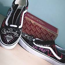 Vans Old Skool Lil Peep Screaming Mom Handmade Painting Painted Shoes Vans Old Skool Diy Sneakers