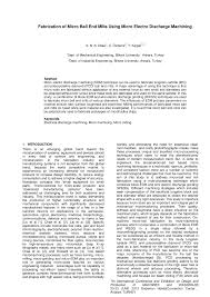 PDF) Fabrication of Micro Ball End Mills Using Micro Electro-Discharge  Machining