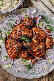 Grilled Tandoori Chicken With Indian Style Rice Recipe Indian Food Recipes Grilled Tandoori Chicken Indian Cooking