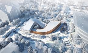 Celebrate the one year to go milestone of the 2022 olympic winter games with the help of athletes everywhere as they continue their inspiring journey to. Green Roofed 2022 Winter Olympic Center Echoes The Surrounding Ski Slopes