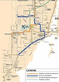 A Map Of Miami Metrorail Showing The Planned Orange Line And Other Future Routes Image Railway Technology Metro Map Light Rail The Expanse