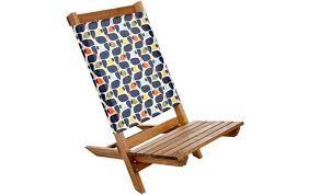 Olive And Orange By Orla Kiely Wooden Festival Chair Camping Furniture Camping Chairs Camping Table