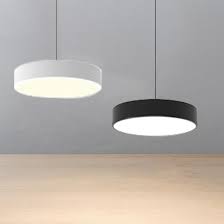 Round Puff Pendant Light Fixtures Modern Simple Style Metal Led Suspension Light In Black White Beautifulhalo Com